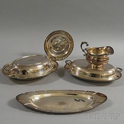 Five Pieces of Silver-plated Tableware